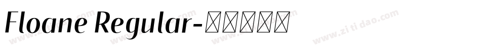 Floane Regular字体转换
